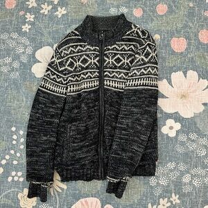 21men Textured Gray Fleece Jacket